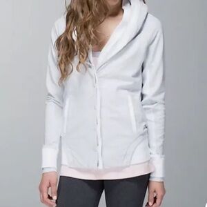 lululemon athletica Light Gray Hoodie Jacket
